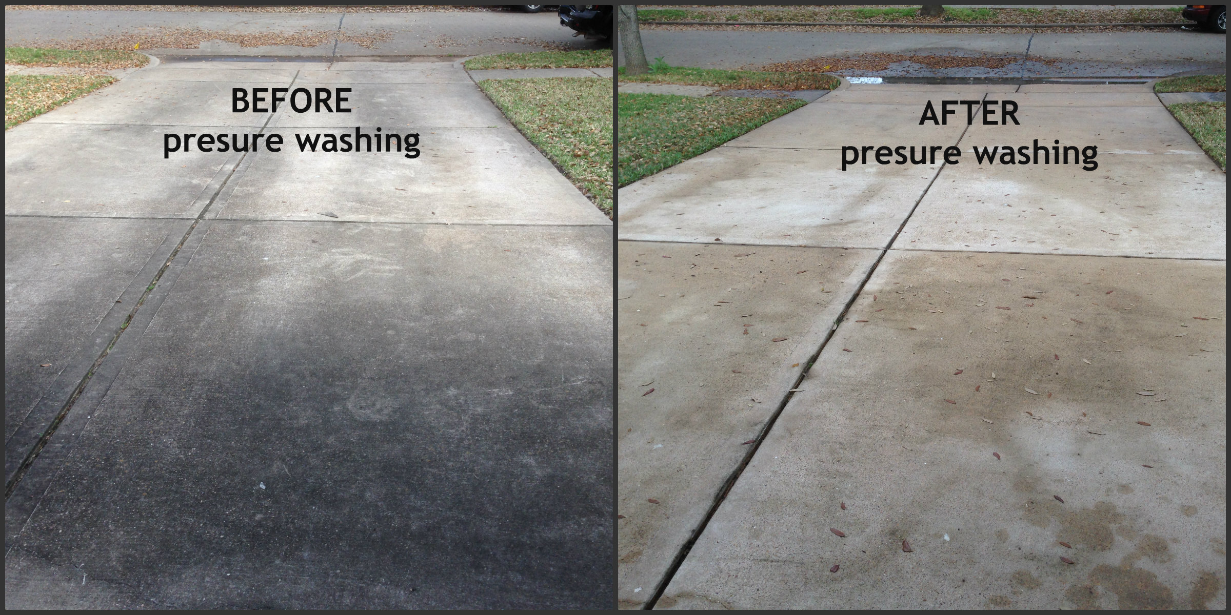 Driveway Transformation before