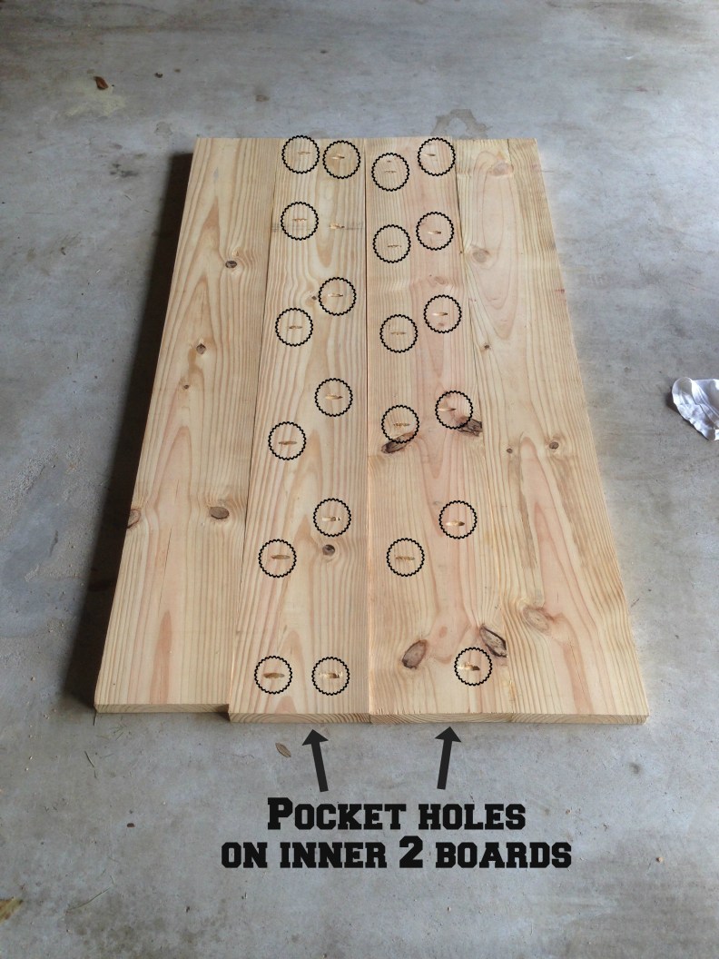 pocket hole locations